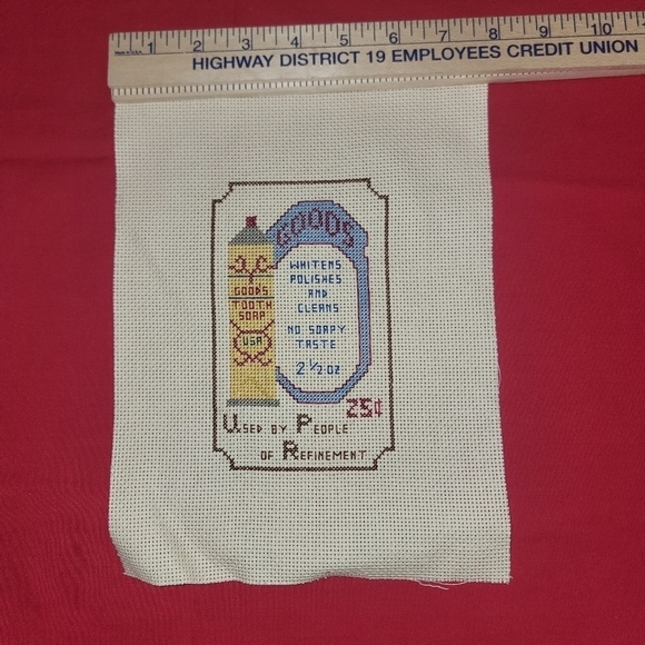 Cross-stitch homemade art decor. Just needs a frame - Picture 1 of 3